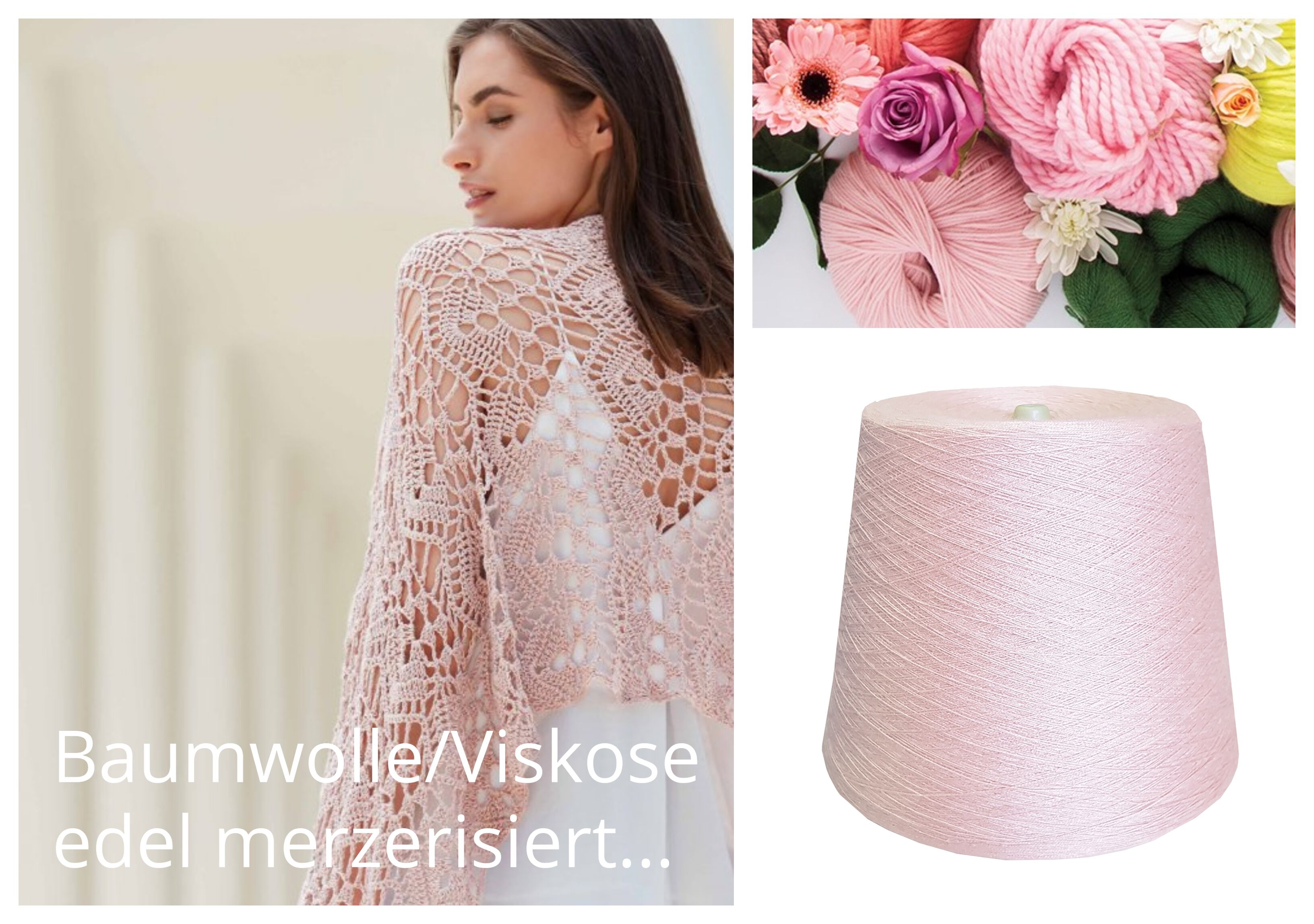 WOLLE zum STRICKEN BAUMWOLLE/VISKOSE Mix 1 KG Konen/1000 Gramm Hell-Melba Puder WOLLE zum STRICKEN BAUMWOLLE/VISKOSE Mix 1 KG Konen/1000 Gramm Hell-Melba Puder