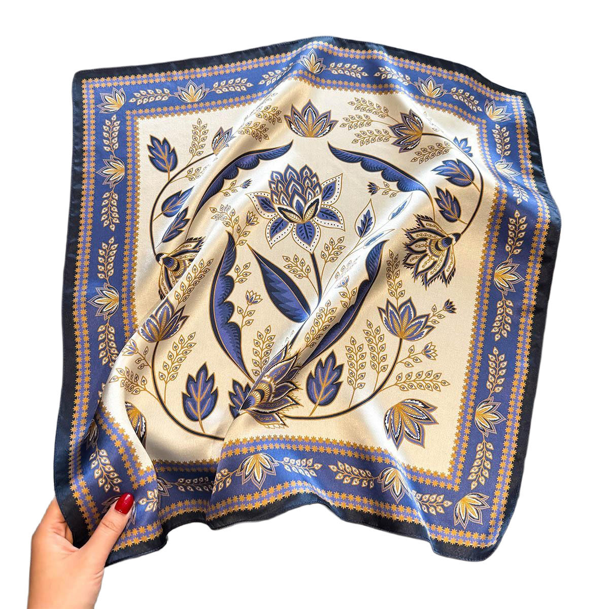 Seidenhalstuch Arosa Damen Herren Nickituch 100% Seide Blau