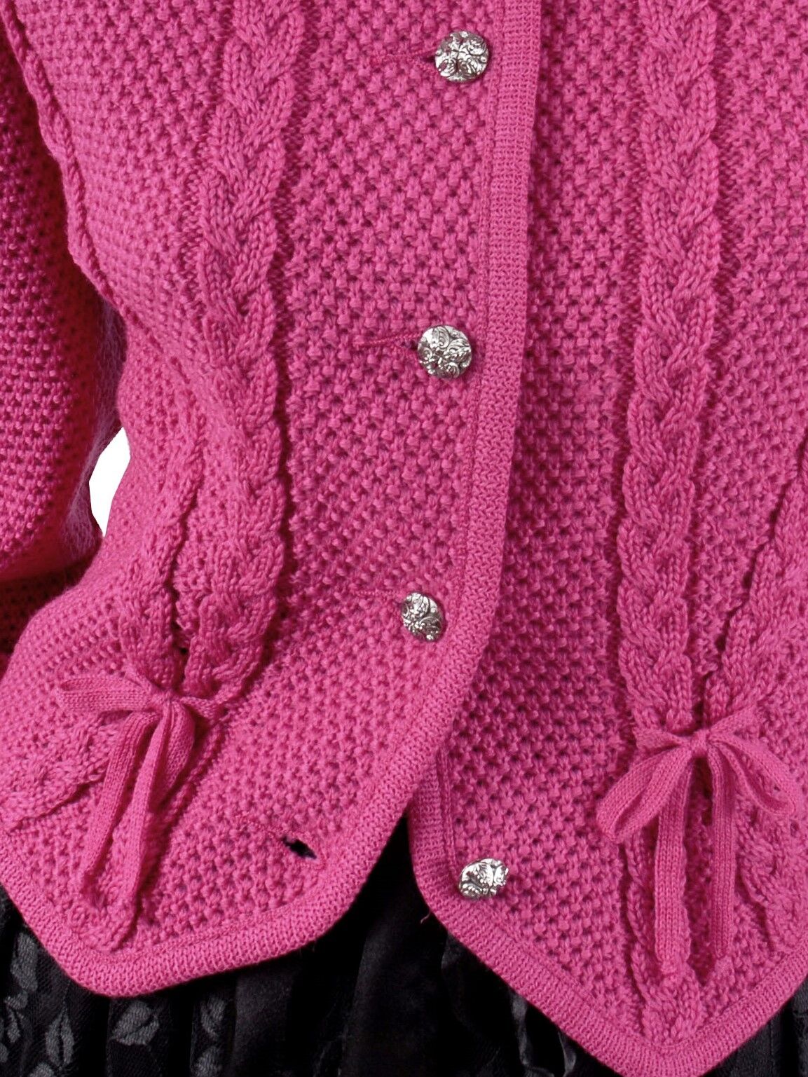 PREMIUM Trachtenstrickjacke Damen Dirndljacke MERINO SCHURWOLLE Pink PREMIUM Trachtenstrickjacke Damen Dirndljacke MERINO SCHURWOLLE Pink