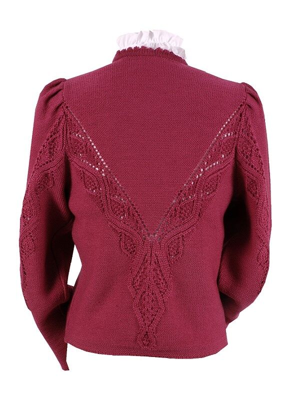 Trachtenstrickjacke Damen Dirndljacke MERINO SCHURWOLLE Pink Erika  Trachtenstrickjacke Damen Dirndljacke MERINO SCHURWOLLE Pink Erika