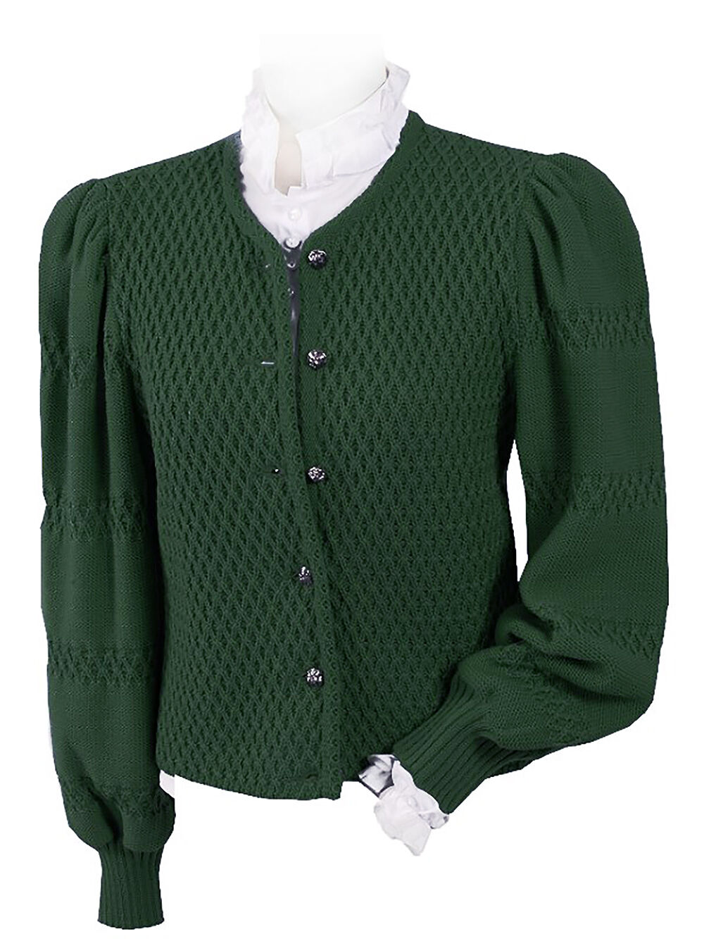 Trachtenstrickjacke Damen Dirndljacke MERINO SCHURWOLLE Grün  Trachtenstrickjacke Damen Dirndljacke MERINO SCHURWOLLE Grün