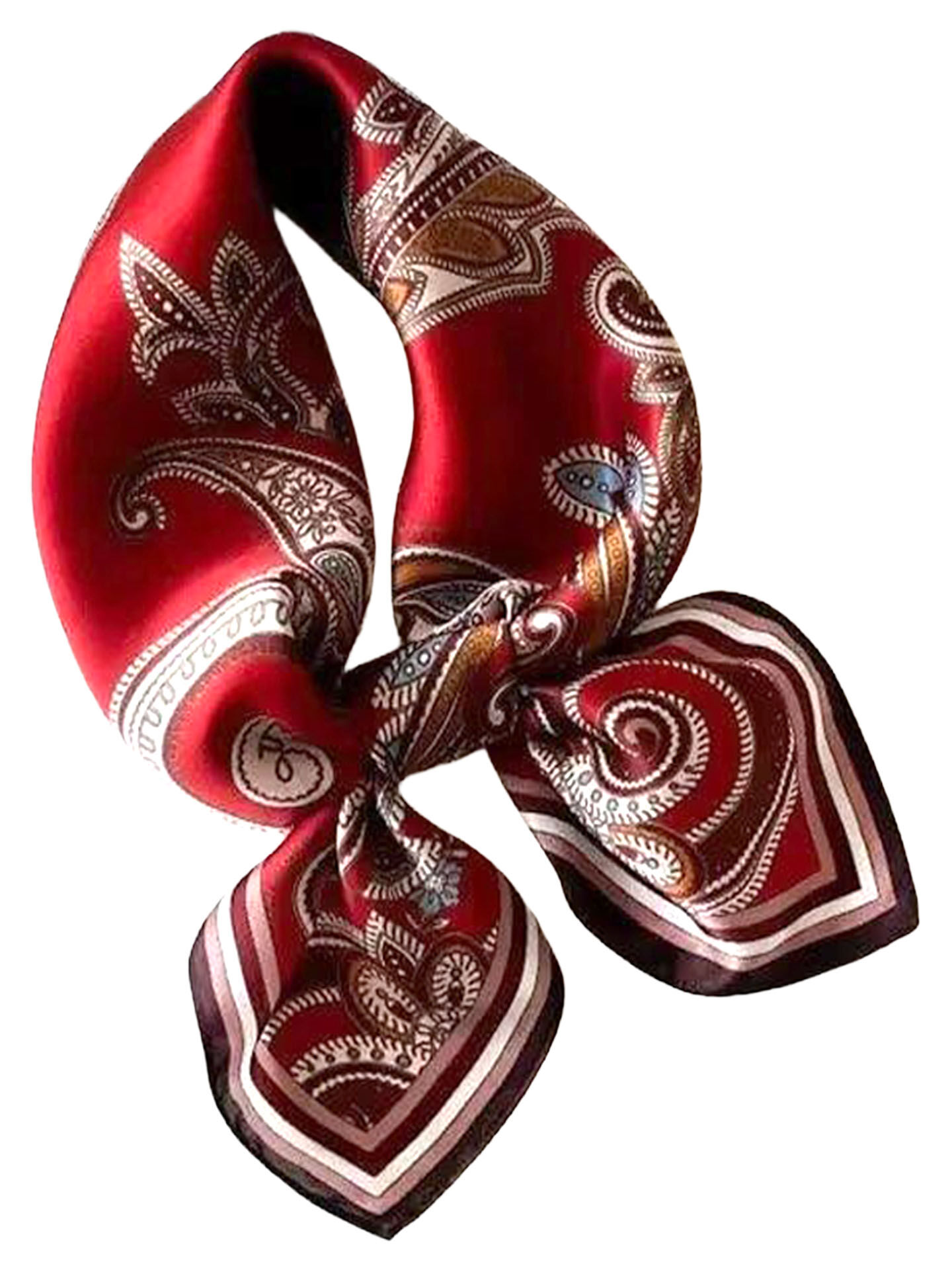 Seidenhalstuch Borgese Damen Herren Nickituch 100% Seide Rot