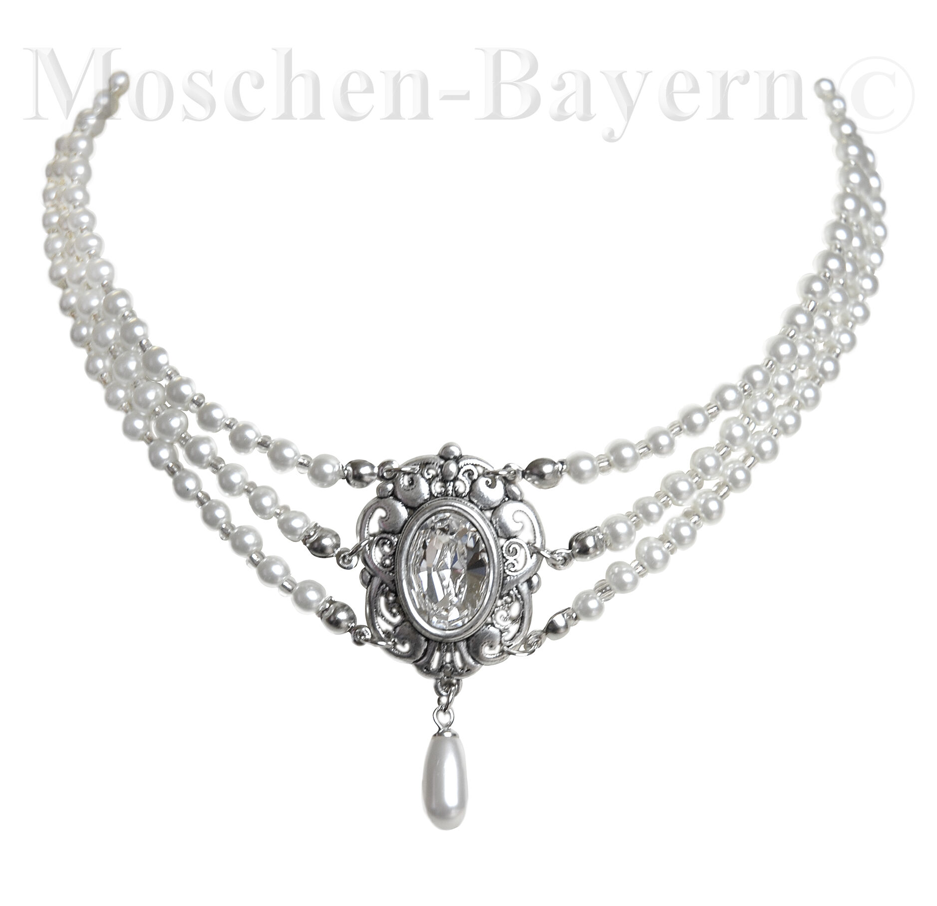 Kropfband Perlen mit Medaillon Kropfband Perlen mit Medaillon