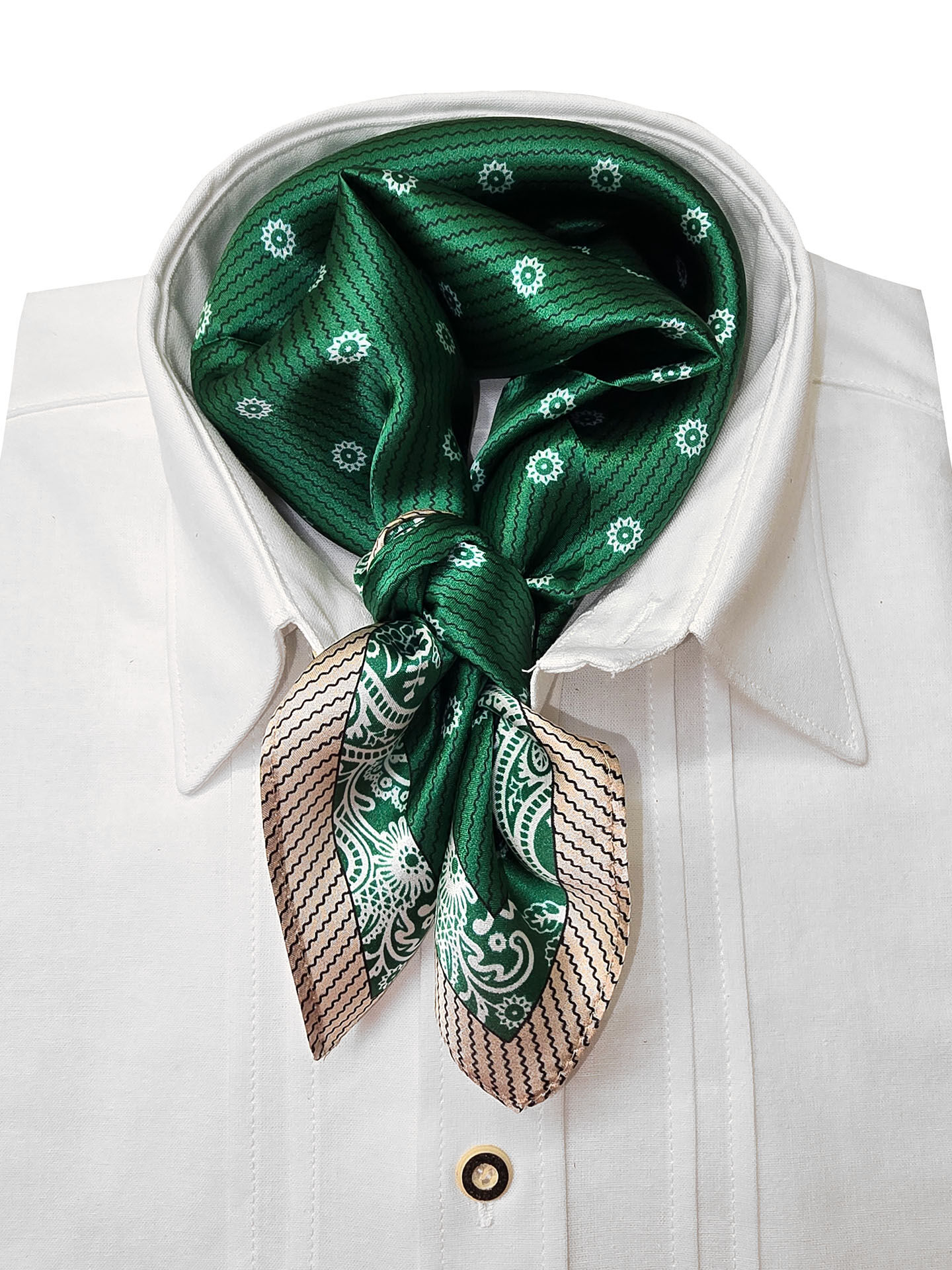 Trachtenhalstuch Seidentuch Nickituch 53x53 100% Seide