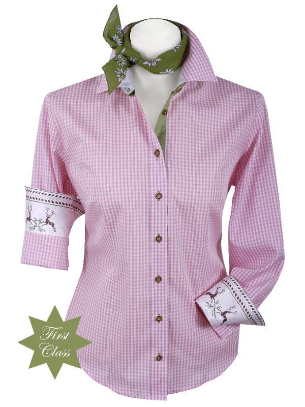 Trachtenbluse-kariert-Damen--rosa-555304-front-2 Trachtenbluse-kariert-Damen--rosa-555304-front-2