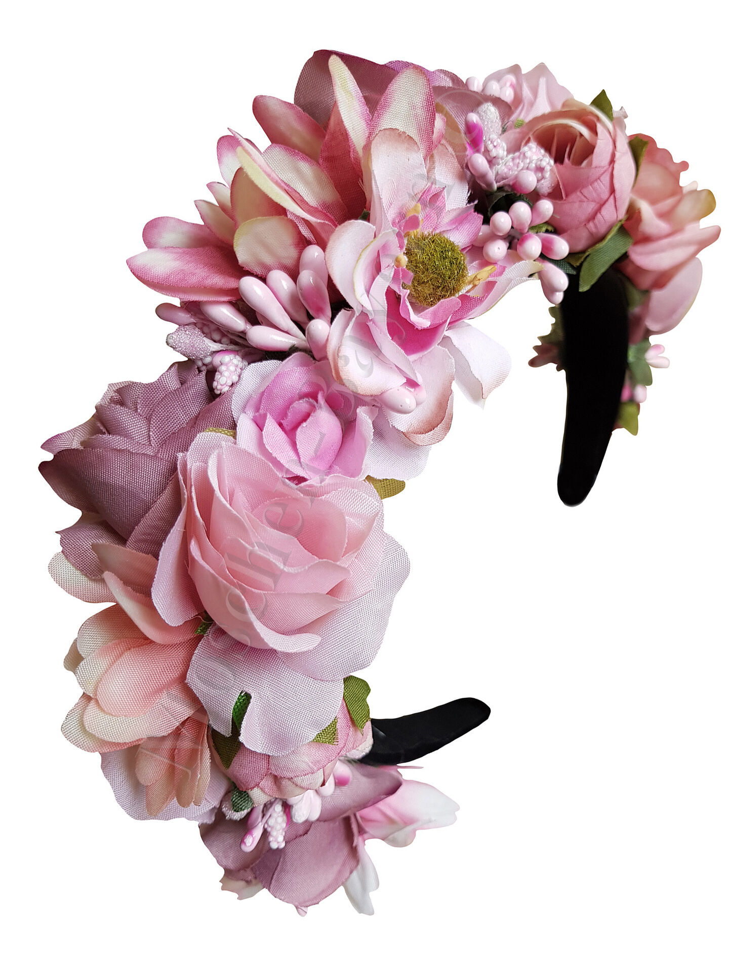 Blumenkranz zum Dirndl - Blumenreif  Haarreif groß Blumenkranz zum Dirndl - Blumenreif  Haarreif groß