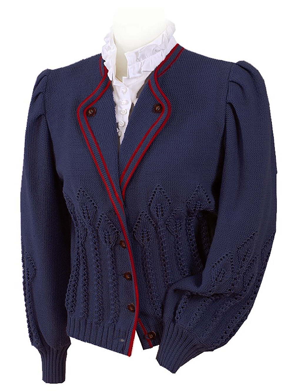 Trachtenstrickjacke Damen Dirndljacke MERINO SCHURWOLLE Blau Marine Trachtenstrickjacke Damen Dirndljacke MERINO SCHURWOLLE Blau Marine