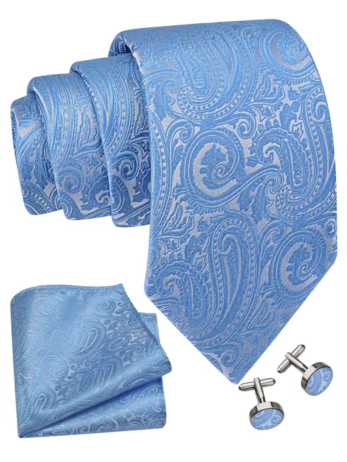Trachtenkrawatte Paisley 100% Seide 3-tlg. Set festlich + Einstecktuch + Manschettenknöpfen Trachtenkrawatte Paisley 100% Seide 3-tlg. Set festlich + Einstecktuch + Manschettenknöpfen