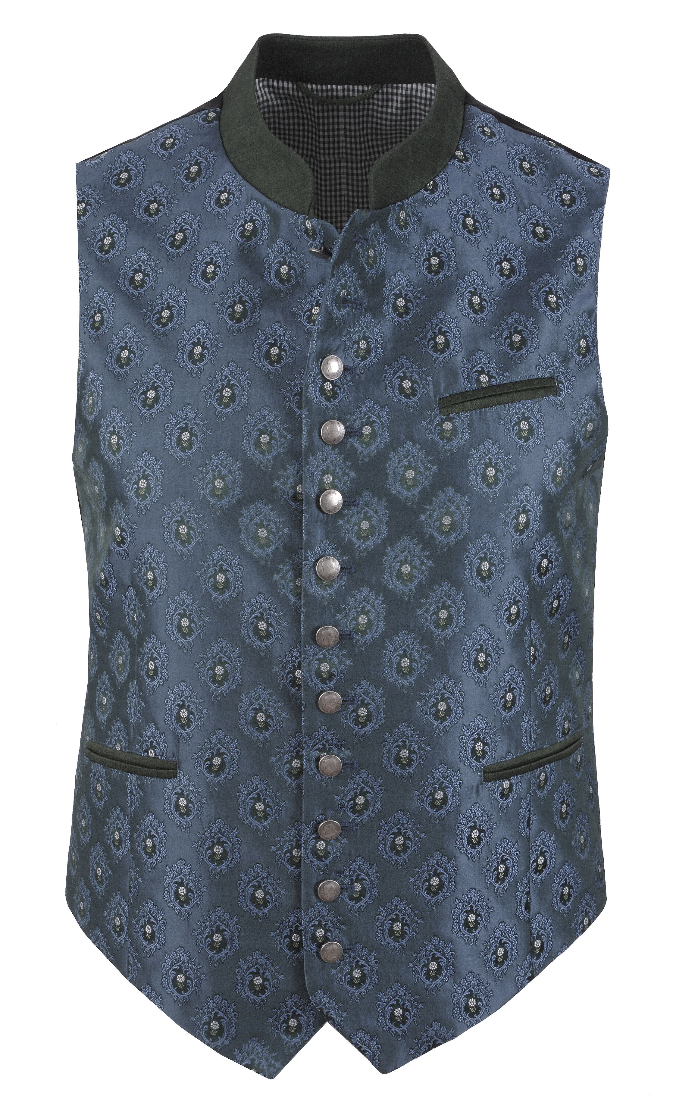 PREMIUM Trachtenweste Herren Hochzeits-Gilet Blau-Oliv FESTLICH PREMIUM Trachtenweste Herren Hochzeits-Gilet Blau-Oliv FESTLICH