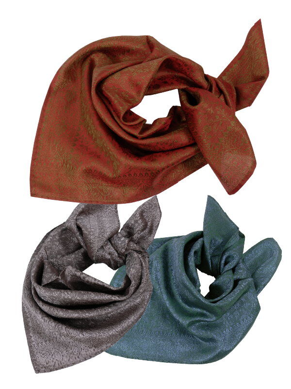 Trachtenhalstuch Nickituch 100% Seide - Beige + Rot + Blau Trachtenhalstuch Nickituch 100% Seide - Beige + Rot + Blau