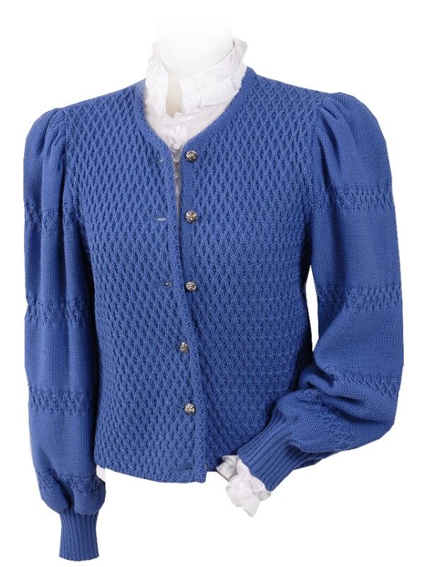 Trachtenstrickjacke Damen Dirndljacke MERINO SCHURWOLLE Blau  Trachtenstrickjacke Damen Dirndljacke MERINO SCHURWOLLE Blau
