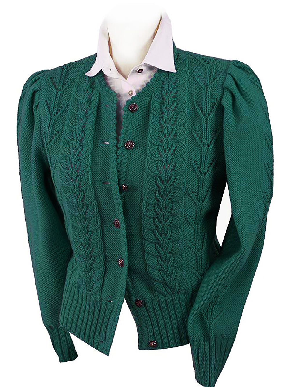 Trachtenstrickjacke Damen Dirndljacke MERINO SCHURWOLLE Grün Trachtenstrickjacke Damen Dirndljacke MERINO SCHURWOLLE Grün