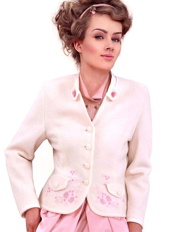 Trachtenjacke-Trachtenjanker-Damen-Walkjacke-528-Creme-rosa Trachtenjacke-Trachtenjanker-Damen-Walkjacke-528-Creme-rosa