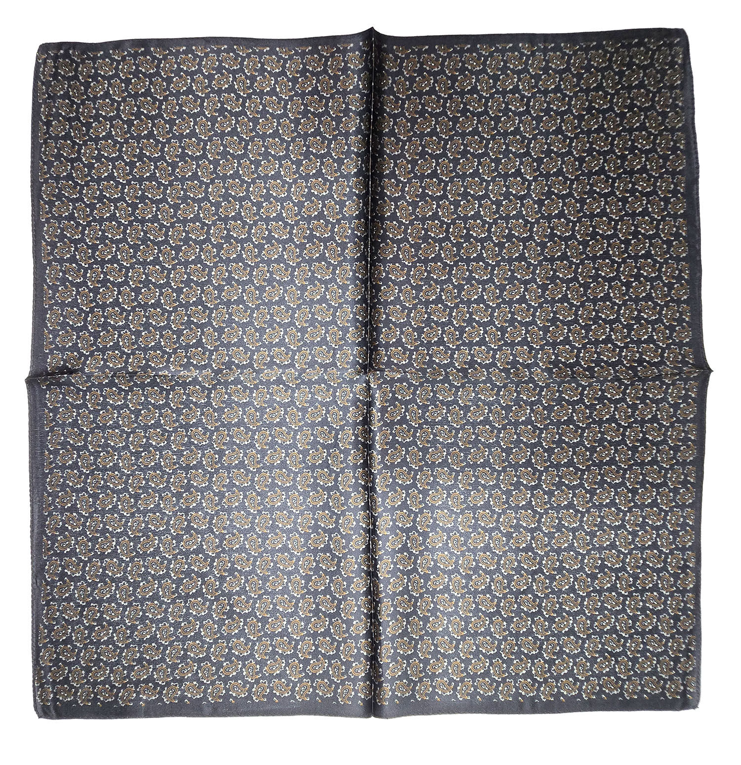 Seidenhalstuch Turin Herren Nickituch 100% Seide Schwarz-Braun