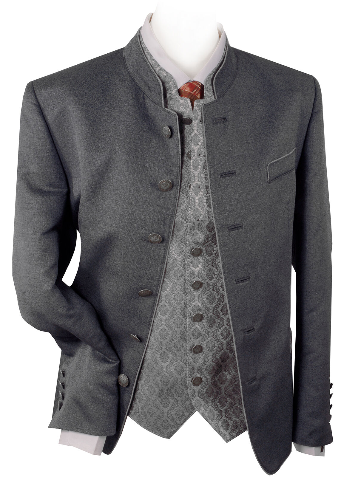 PREMIUM Trachtenblazer Hochzeit Sakko Grau FESTLICH PREMIUM Trachtenblazer Hochzeit Sakko Grau FESTLICH