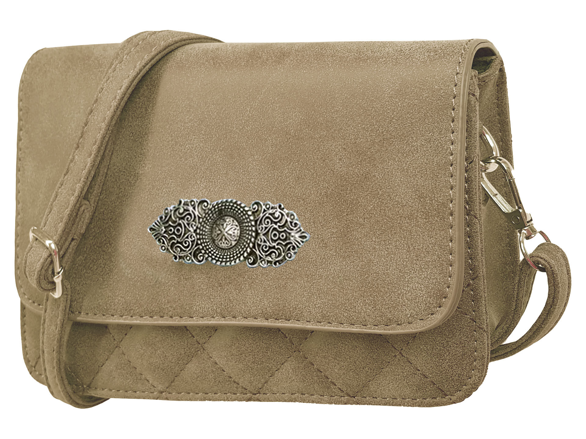 Trachtentasche - Dirndltasche Ornament- Beige
