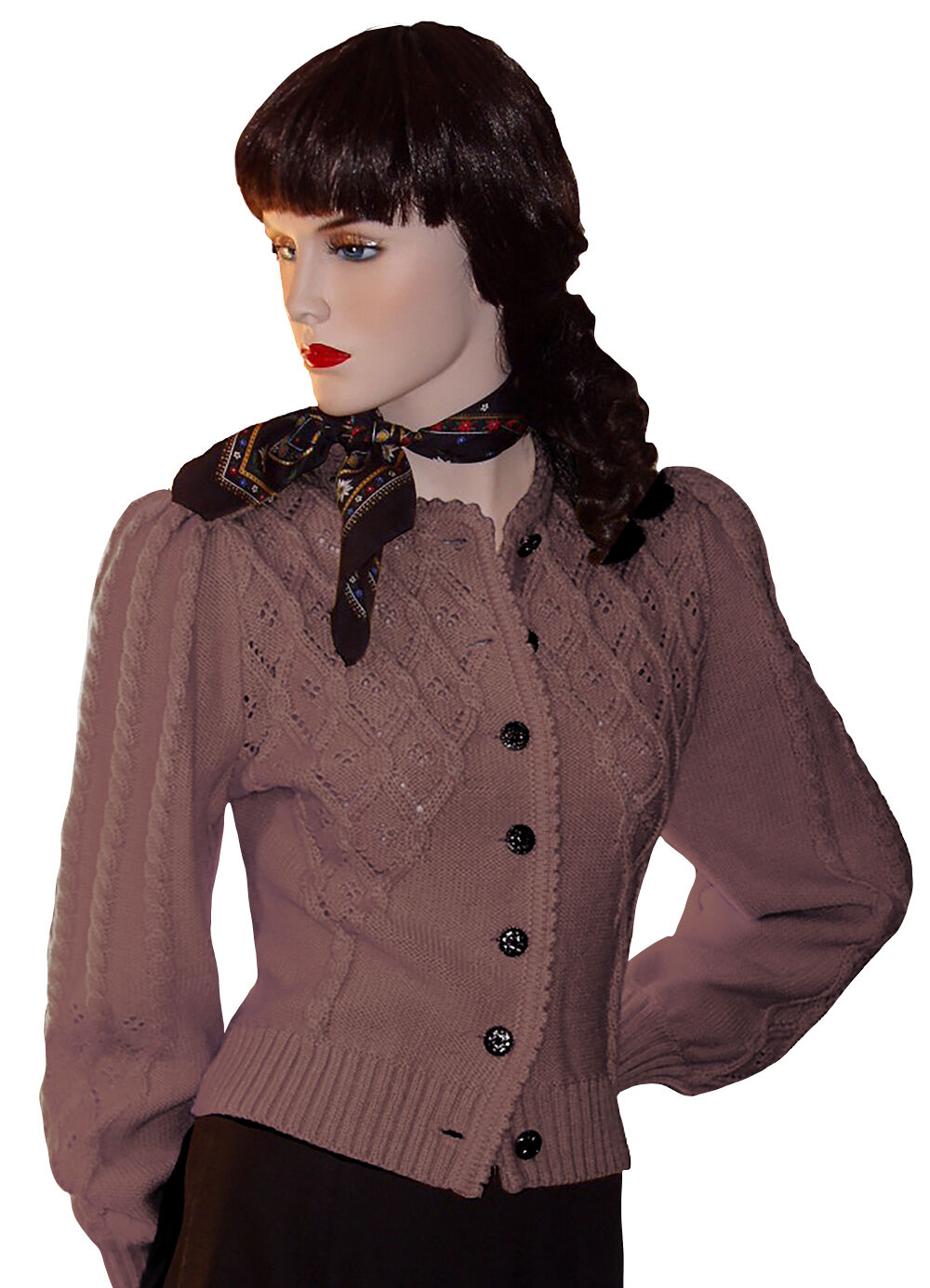 Trachtenstrickjacke Damen Dirndljacke MERINO SCHURWOLLE Beere Trachtenstrickjacke Damen Dirndljacke MERINO SCHURWOLLE Beere