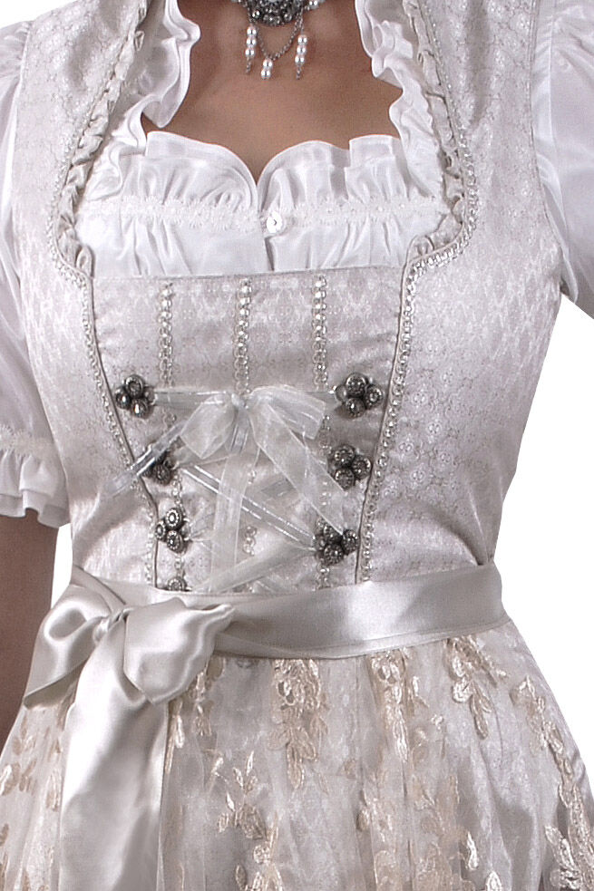 Edles Hochzeitsdirndl Brautdirndl Creme/Beige festlich Dirndl lang Edles Hochzeitsdirndl Brautdirndl Creme/Beige festlich Dirndl lang