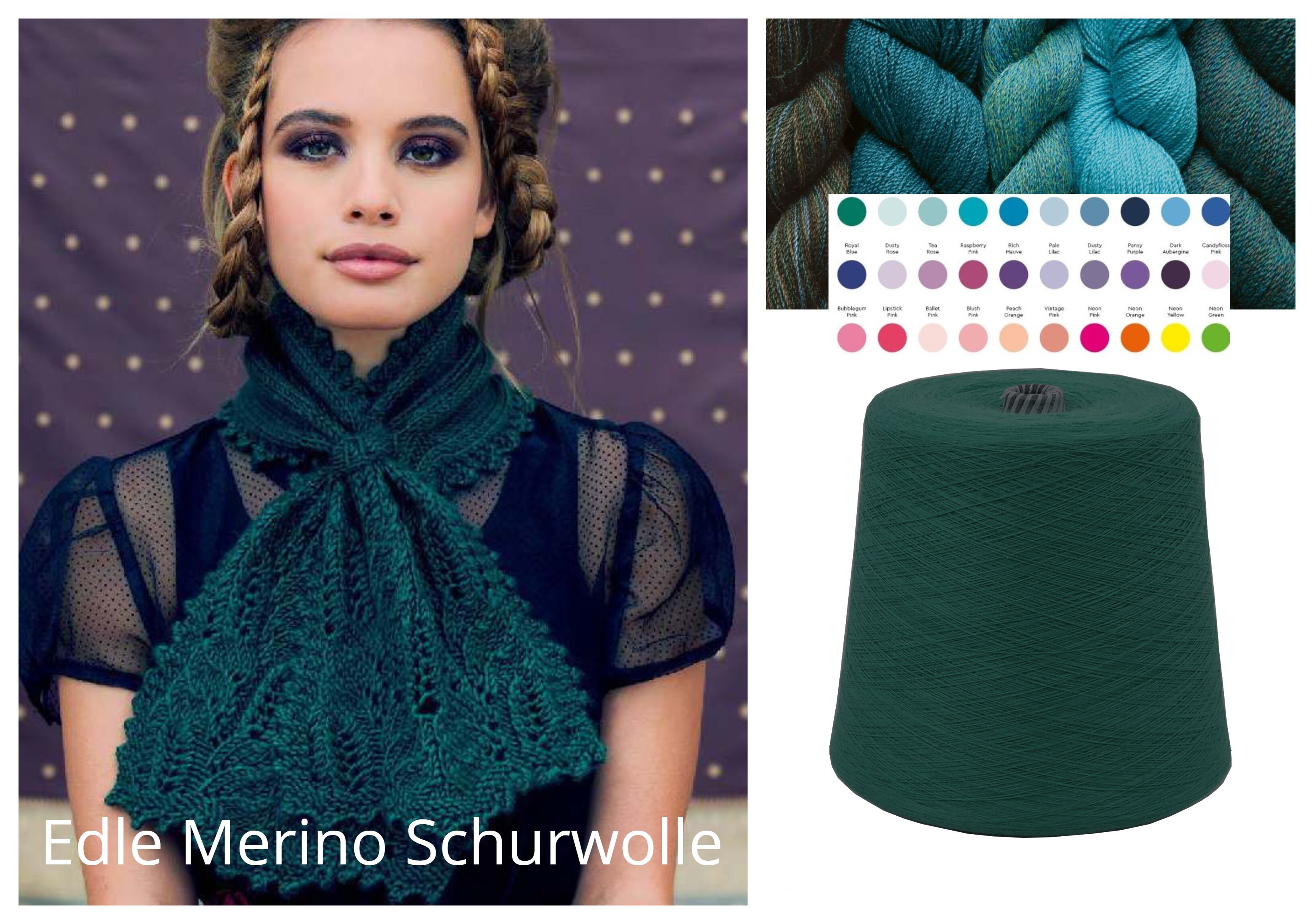WOLLE zum STRICKEN MERINO-SCHURWOLLE 1 KG Konen/1000 Gramm Grün Tanne WOLLE zum STRICKEN MERINO-SCHURWOLLE 1 KG Konen/1000 Gramm Grün Tanne