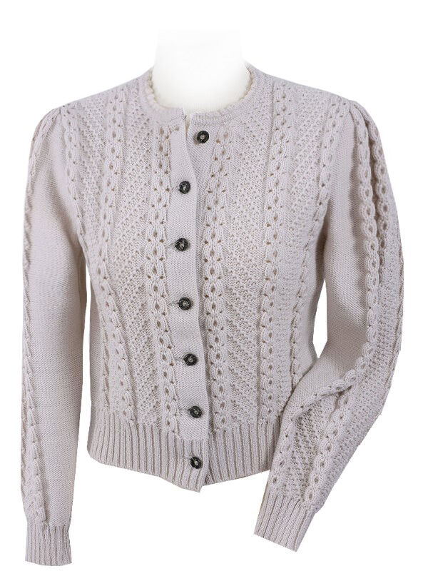 Trachtenstrickjacke Damen Dirndljacke MERINO SCHURWOLLE Creme Natur  Trachtenstrickjacke Damen Dirndljacke MERINO SCHURWOLLE Creme Natur