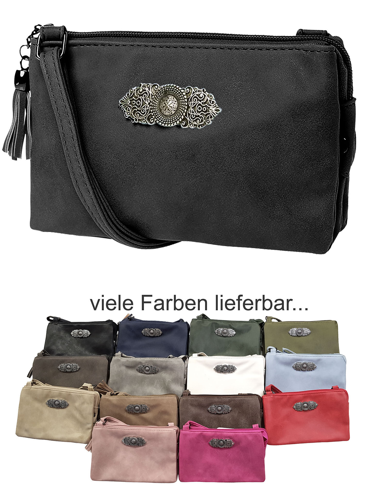 Trachtentasche - Dirndltasche Alpsee klein Schwarz Trachtentasche - Dirndltasche Alpsee klein Schwarz