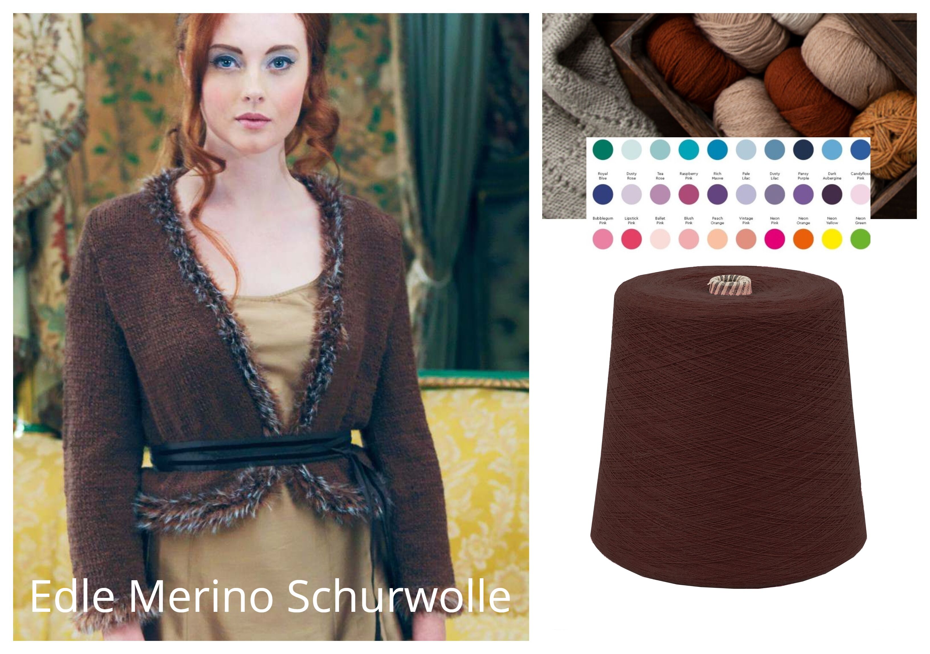WOLLE zum STRICKEN MERINO-SCHURWOLLE 1 KG Konen/1000 Gramm Braun Mocca WOLLE zum STRICKEN MERINO-SCHURWOLLE 1 KG Konen/1000 Gramm Braun Mocca
