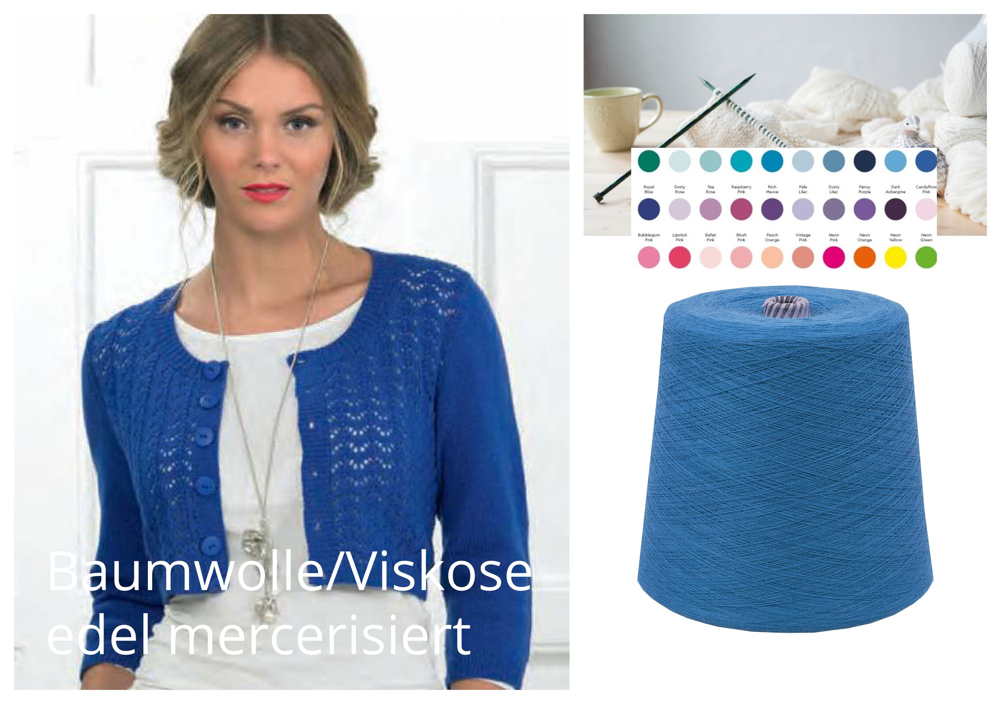 WOLLE zum STRICKEN BAUMWOLLE/VISKOSE Mix 1 KG Konen/1000 Gramm Blau Aqua WOLLE zum STRICKEN BAUMWOLLE/VISKOSE Mix 1 KG Konen/1000 Gramm Blau Aqua