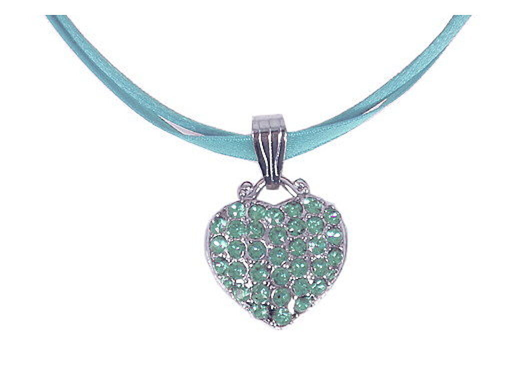 Premium Trachtenkette Herzkette + Glitzer Swarovski Elements  Premium Trachtenkette Herzkette + Glitzer Swarovski Elements