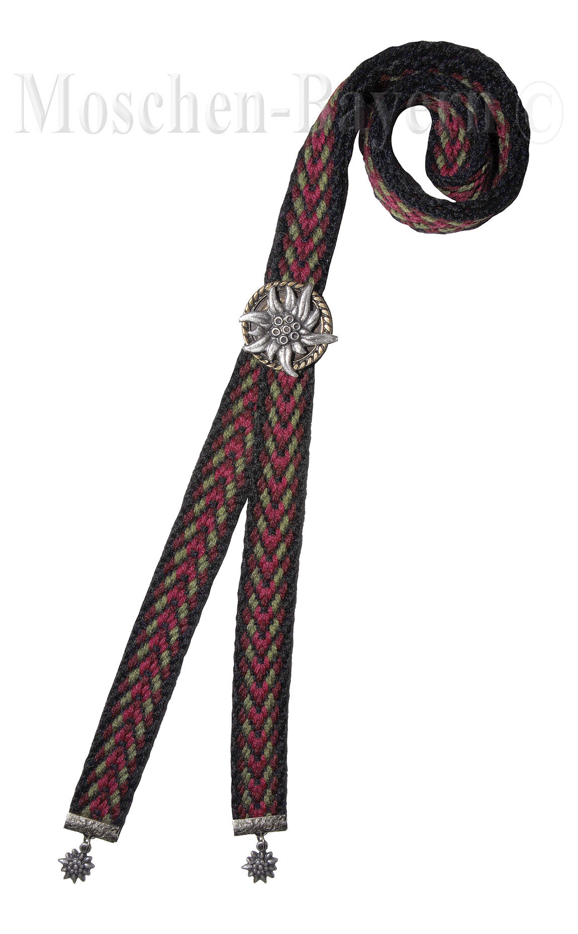 Trachtenband 5 Herren Schwarz-Rot-Grün Trachtenband 5 Herren Schwarz-Rot-Grün