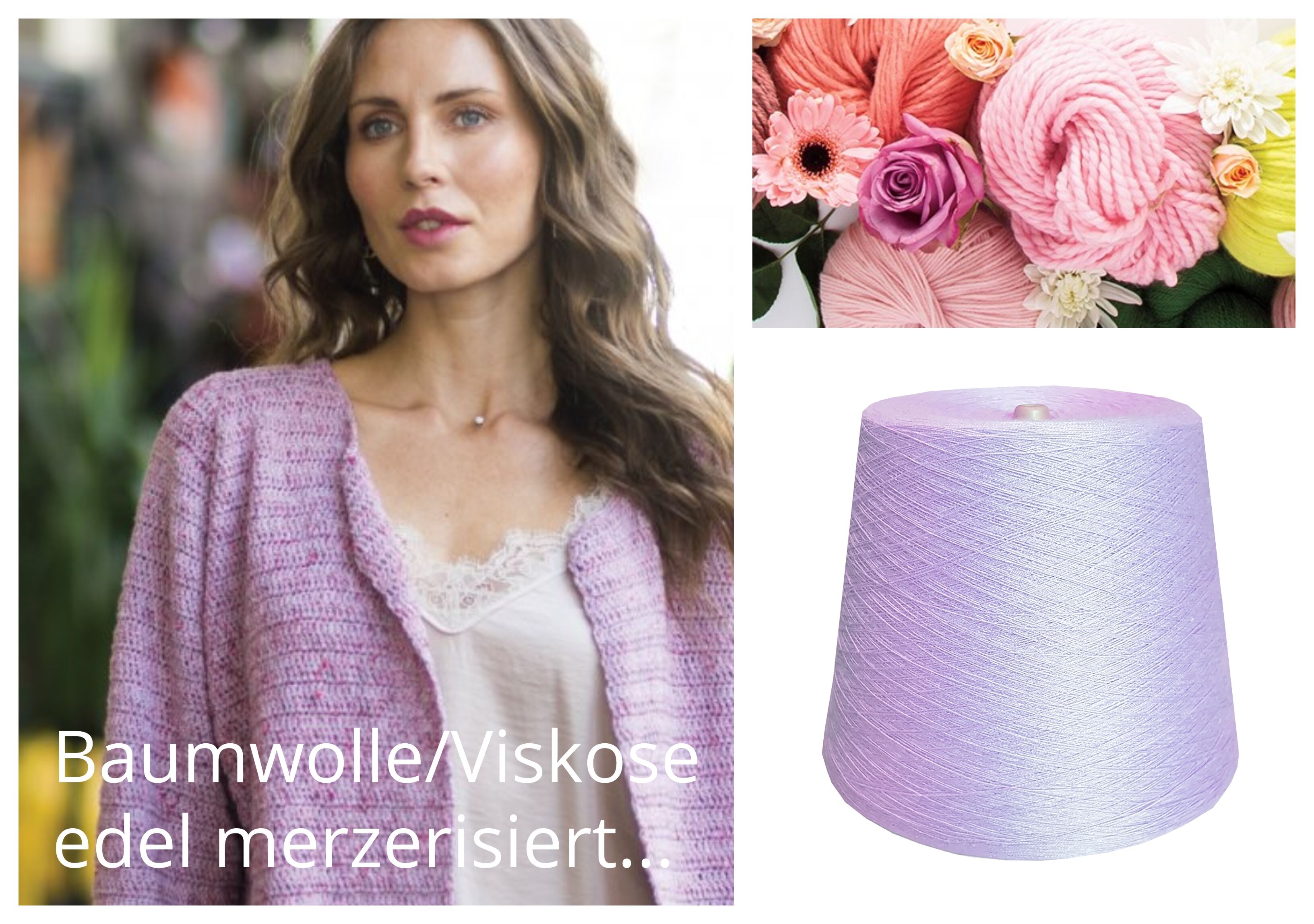 WOLLE zum STRICKEN BAUMWOLLE/VISKOSE Mix 1 KG Konen/1000 Gramm Flieder Violett WOLLE zum STRICKEN BAUMWOLLE/VISKOSE Mix 1 KG Konen/1000 Gramm Flieder Violett