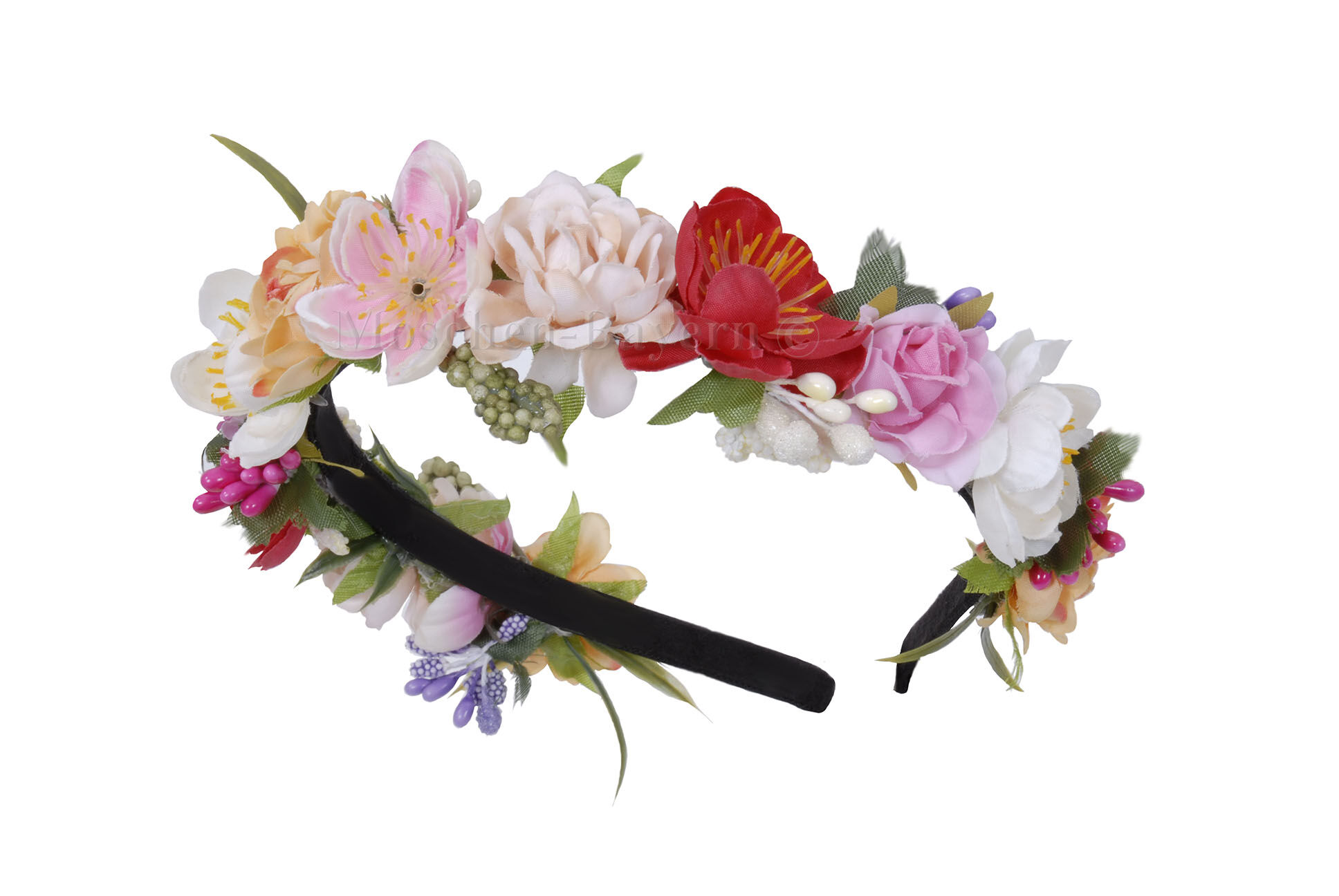 Blumen-Haarreif-Blumenkranz-Dirndl Hochzeit-Oktoberfest-Haarkranz-bunt-AZ Blumen-Haarreif-Blumenkranz-Dirndl Hochzeit-Oktoberfest-Haarkranz-bunt-AZ