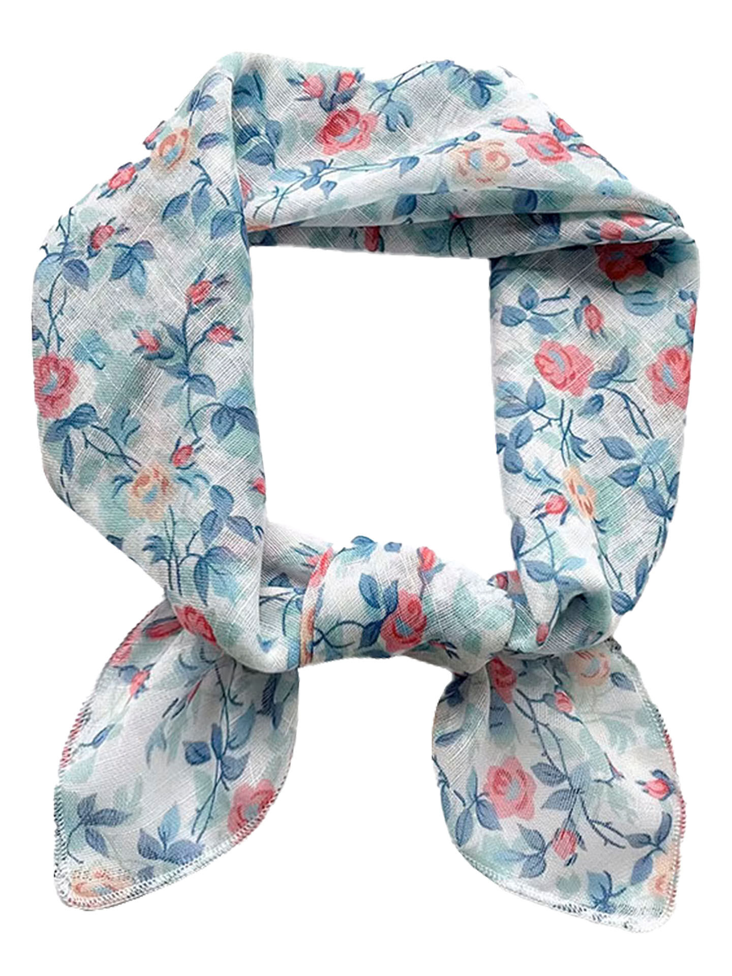 Trachtenhalstuch Nickituch Rosen-Dessin Blau + Violett Trachtenhalstuch Nickituch Rosen-Dessin Blau + Violett