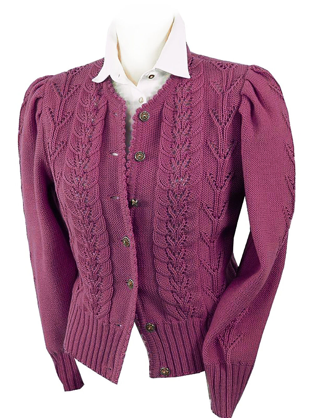 Trachtenstrickjacke Damen Dirndljacke MERINO SCHURWOLLE Altrosa  Trachtenstrickjacke Damen Dirndljacke MERINO SCHURWOLLE Altrosa