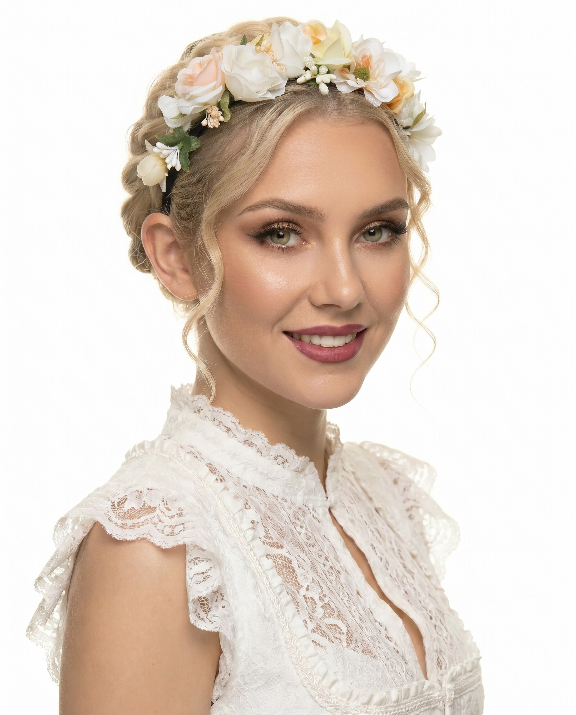 Haarreif Blumen Blumenkranz Tracht zum Dirndl