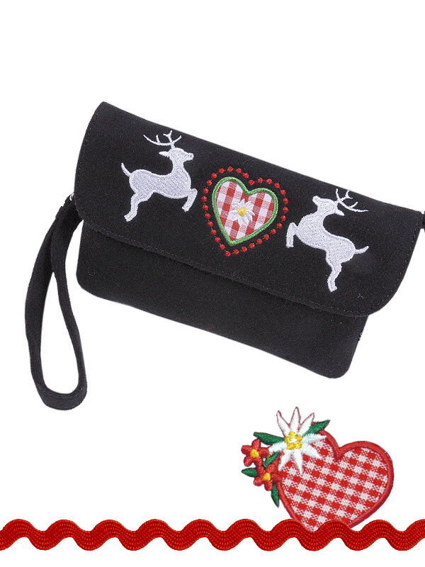 Dirndltasche/Schürzentasche Filz Schwarz Dirndltasche/Schürzentasche Filz Schwarz