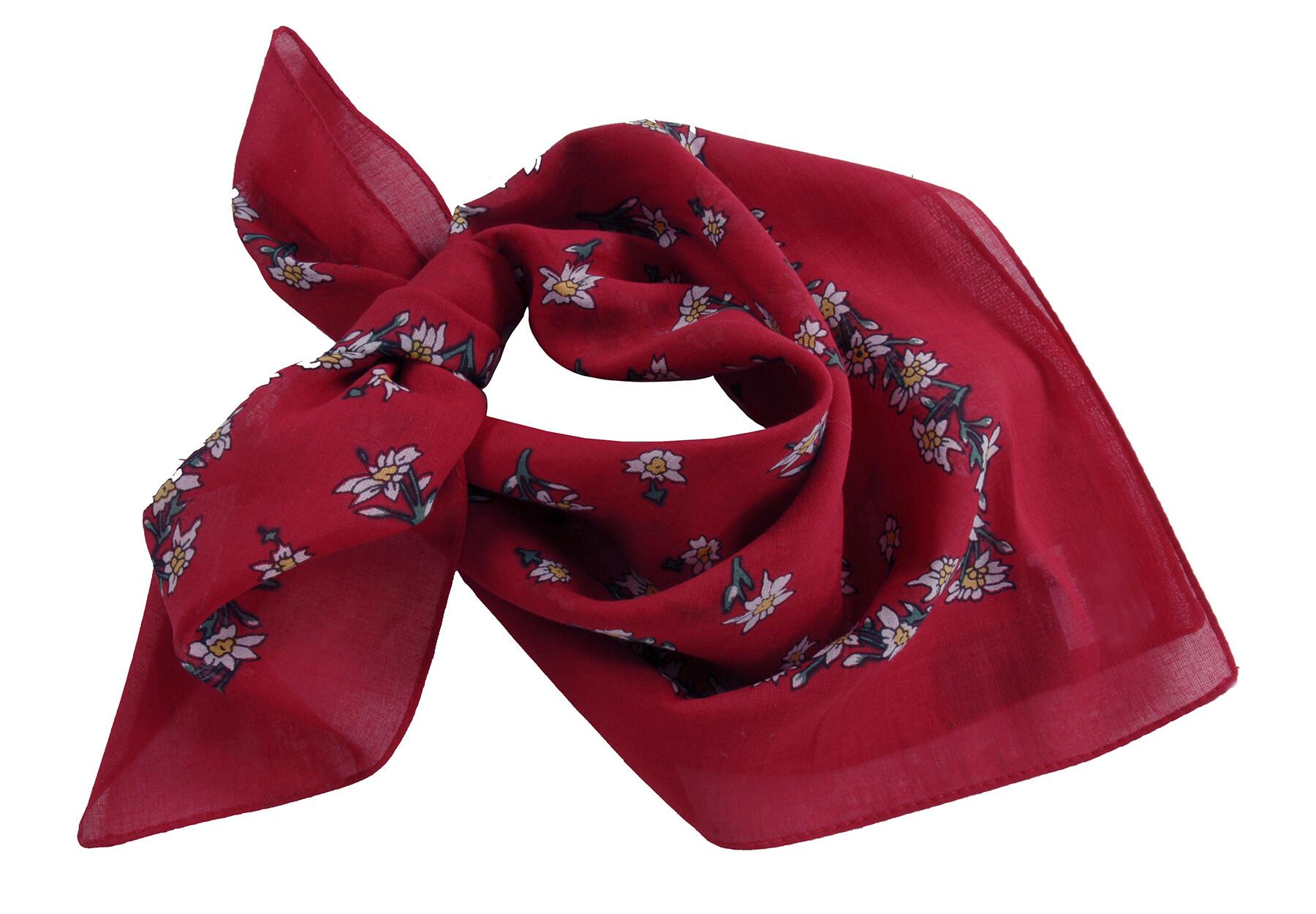 Trachtenhalstuch Nickituch Edelweiß 100% Baumwolle