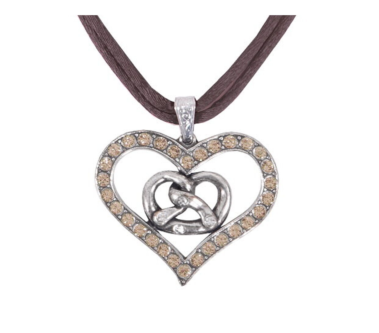 Trachtenkette Herz Breze Swarovski Kristall Trachtenkette Herz Breze Swarovski Kristall