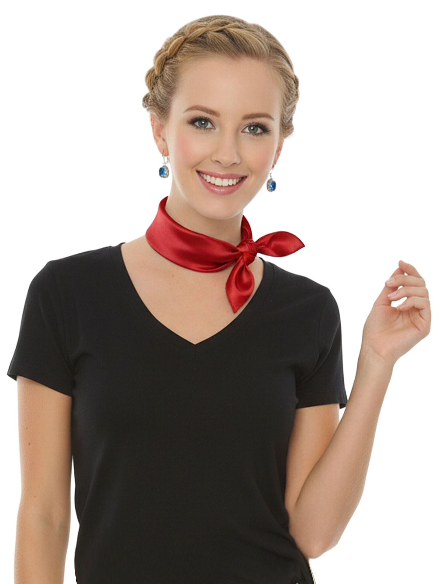 Trachtenhalstuch Nickituch einfarbig 100% Seide schöne Farben