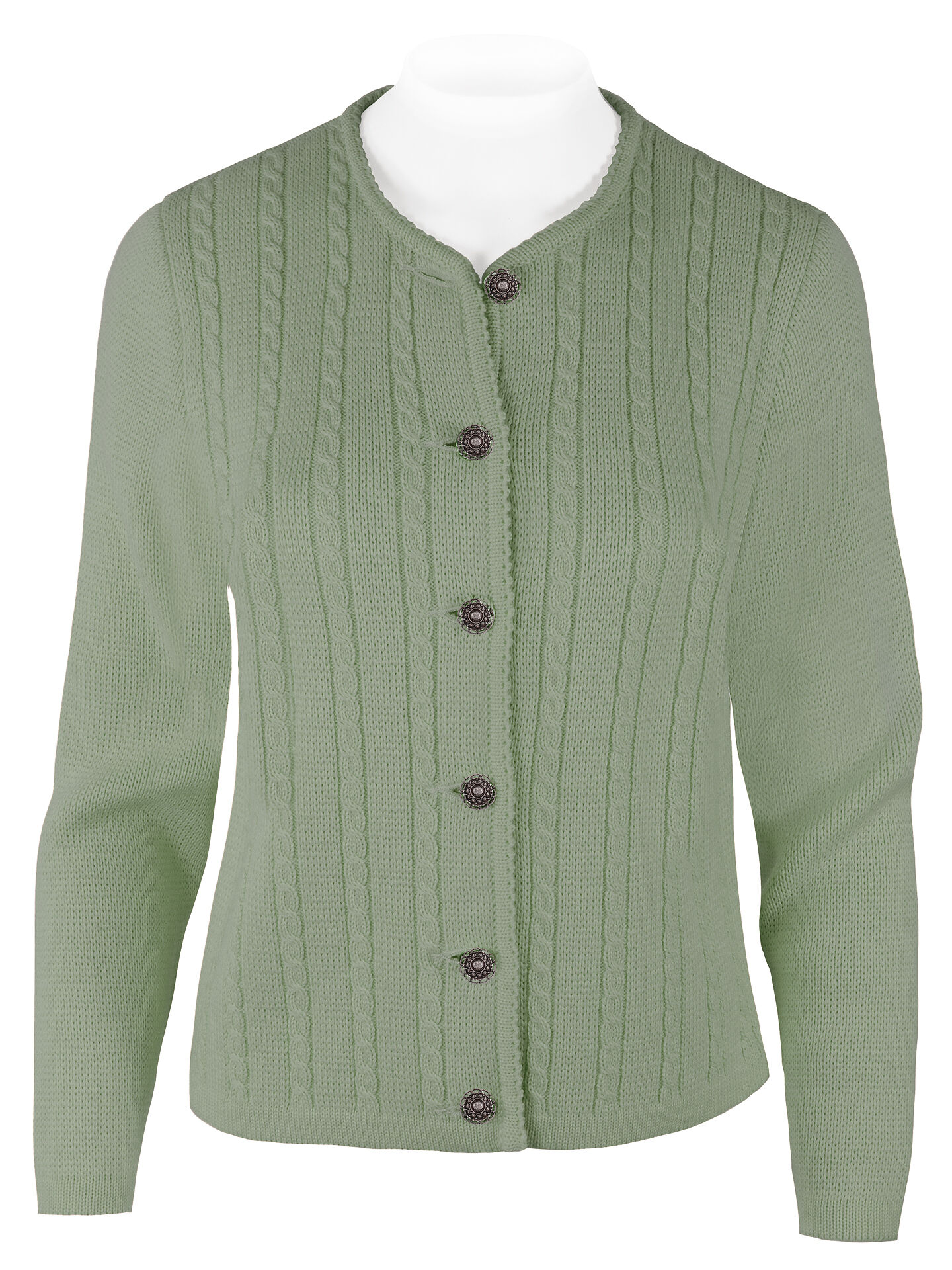 Trachtenstrickjacke Damen - Basic Trachtenjacke Hellgrün Lindgrün Trachtenstrickjacke Damen - Basic Trachtenjacke Hellgrün Lindgrün