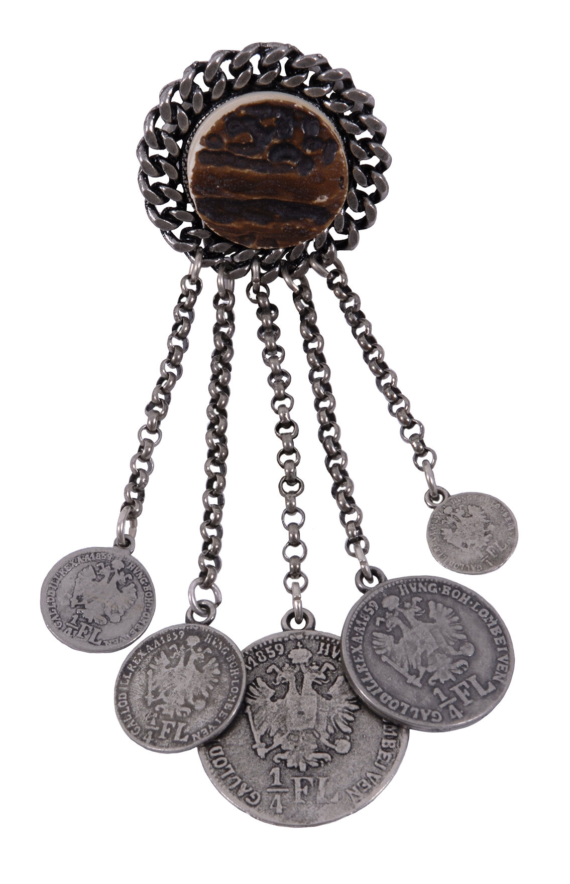 Kragenspange Herren Trachtenspange Münzen Kragenspange Herren Trachtenspange Münzen