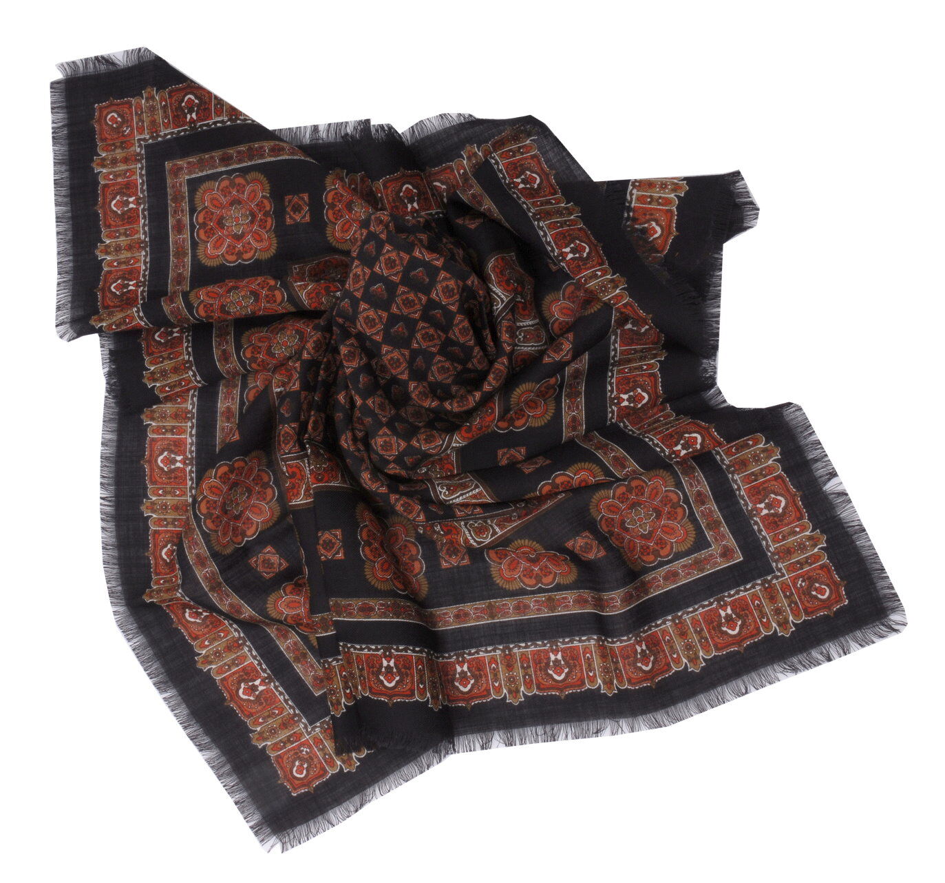 Trachtenhalstuch Schultertuch Wolltuch Schwarz-Braun Trachtenhalstuch Schultertuch Wolltuch Schwarz-Braun
