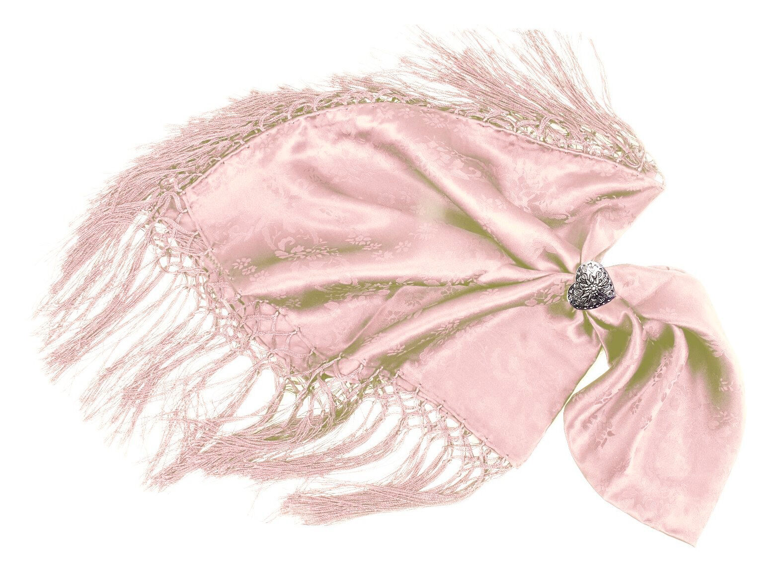 Trachtentuch Dirndltuch Seidentuch 100% Seide Hell-Rosa Trachtentuch Dirndltuch Seidentuch 100% Seide Hell-Rosa