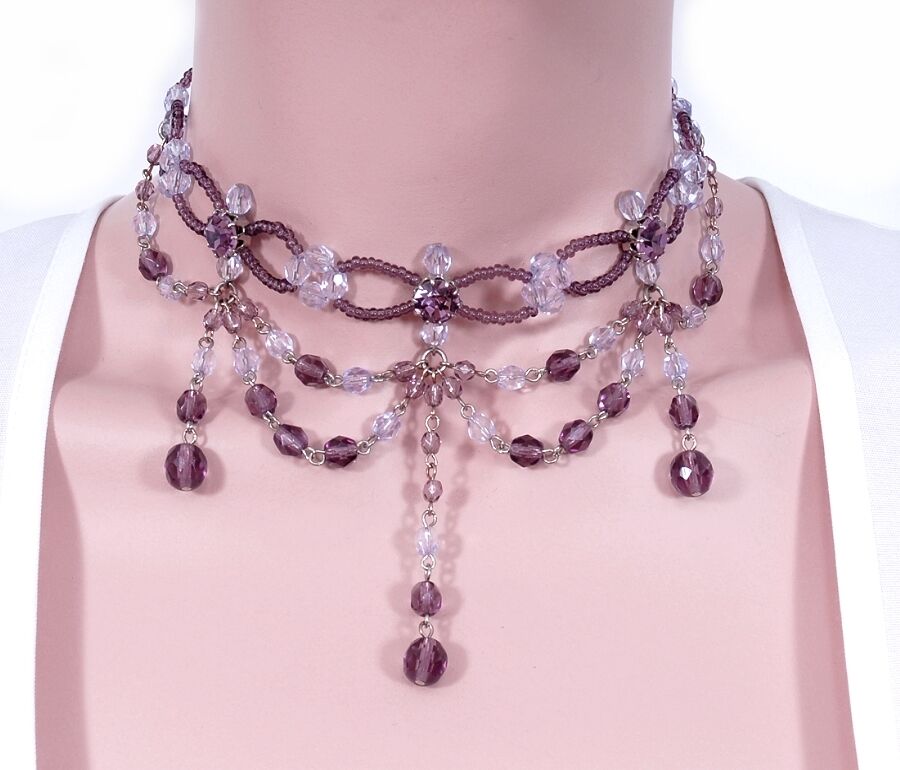 Kropfband Perlen Collier Kropfkette