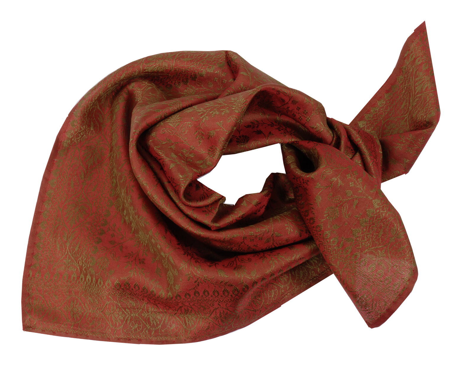 Trachtenhalstuch Nickituch 100% Seide Rot-Grün Trachtenhalstuch Nickituch 100% Seide Rot-Grün