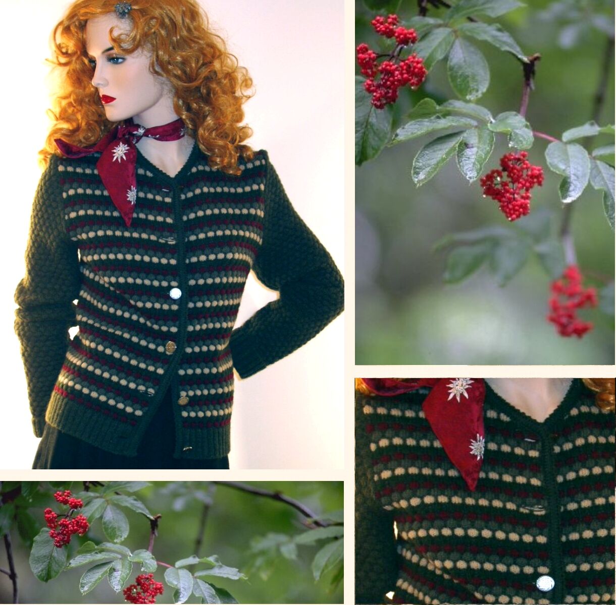 Trachtenstrickjacke Damen Dirndljacke MERINO SCHURWOLLE Grün Trachtenstrickjacke Damen Dirndljacke MERINO SCHURWOLLE Grün