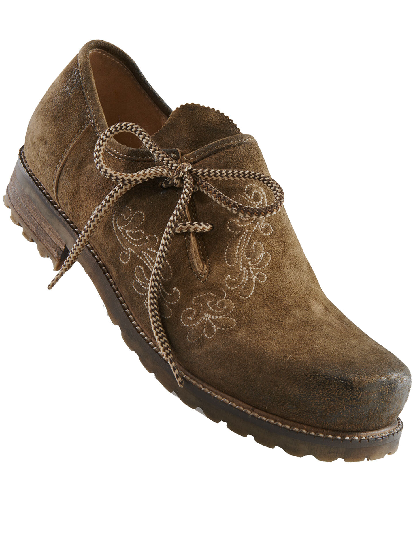 Trachtenschuhe-Haferlschuhe Herren bestickt Braun-Antik Trachtenschuhe-Haferlschuhe Herren bestickt Braun-Antik