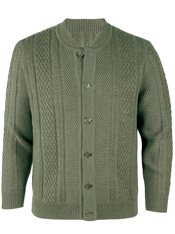 PREMIUM Trachtenstrickjacke Herren 100% Schurwolle Trachtenjanker Jagd Grün PREMIUM Trachtenstrickjacke Herren 100% Schurwolle Trachtenjanker Jagd Grün