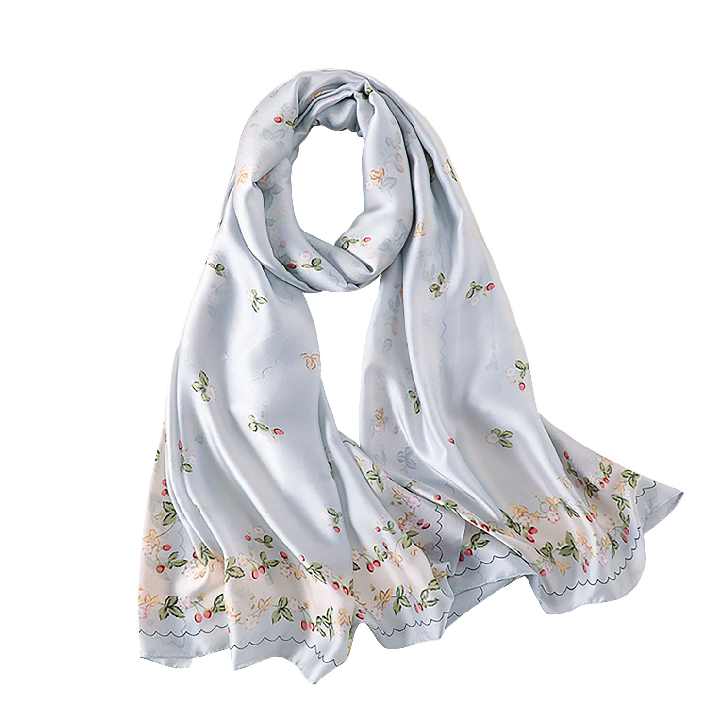 Trachtentuch Stola Dirndltuch Silk-Feeling Hellblau Trachtentuch Stola Dirndltuch Silk-Feeling Hellblau