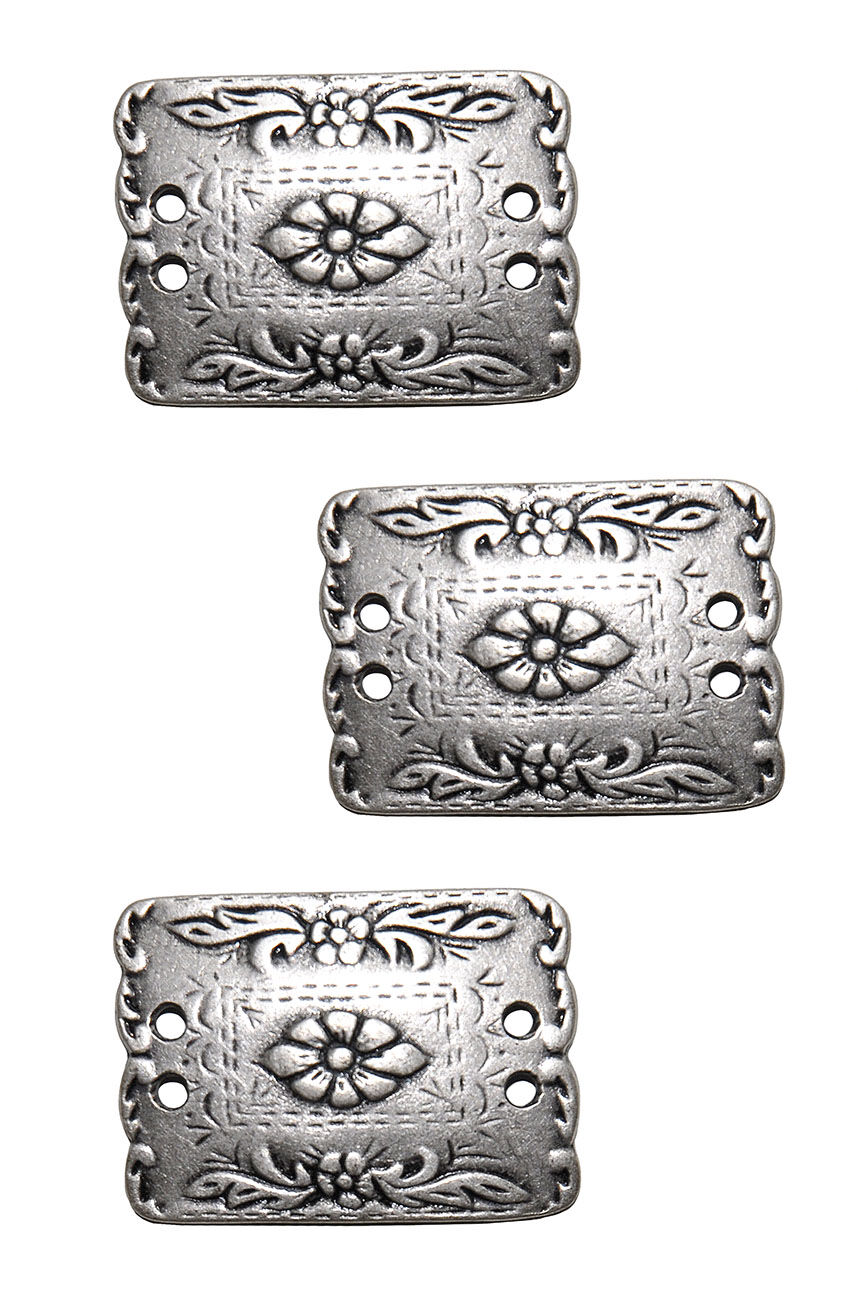 Trachtenknopf Silber-Ornament - 3er/Pack Trachtenknopf Silber-Ornament - 3er/Pack