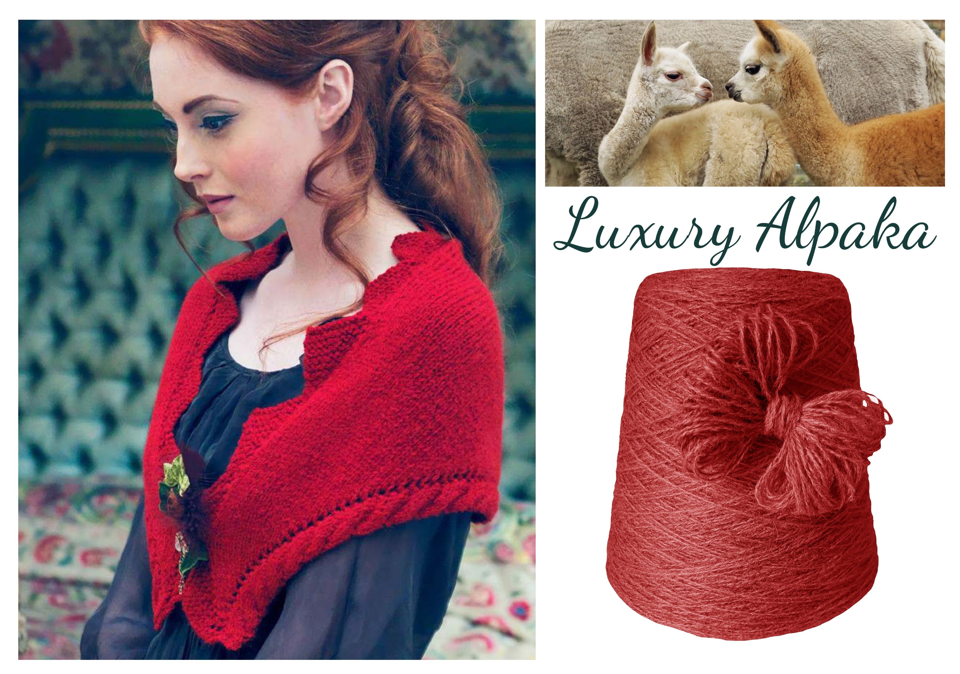 PREMIUM 100% ALPAKA STRICKWOLLE zum BEST-PREIS - 1 Konen/500 Gramm Rot PREMIUM 100% ALPAKA STRICKWOLLE zum BEST-PREIS - 1 Konen/500 Gramm Rot